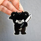 Angy Bone Bear Acrylic Keychain